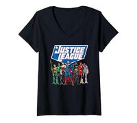Women's Justice League Modern Line Up V-Neck T-Shirt