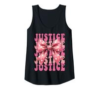 Womens Justice Name Coquette Bow Aesthetic for Women Girls Tank Top
