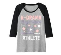 Womens K-Drama Binge-Watch Korean Series Lover Raglan Baseball Tee