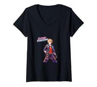 Women's K-Pop Stage Star Anime Performer Art V-Neck T-Shirt