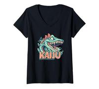 Womens Kaiju Monster Style for a Thrilling Look V-Neck T-Shirt