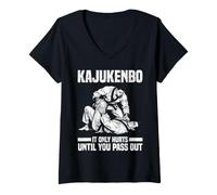Women's Kajukenbo It Only Hurts Until You Pass Out V-Neck T-Shirt