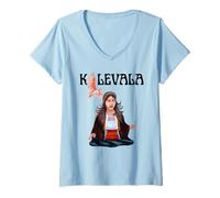 Women's KALEVALA Finnish Mythology - Kullervo's Sister V-Neck T-Shirt