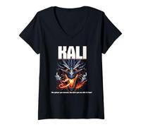 Women's Kali Linux Dragon V-Neck T-Shirt