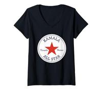 Womens Kamala Harris Converse Logo Election Supporter Shoes V-Neck T-Shirt