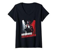 Womens Karaoke Kingpin V-Neck T-Shirt