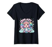 Womens Karaoke Off-Key On Point V-Neck T-Shirt