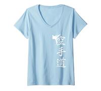 Womens Karate Mixed Martial Arts MMA Top V-Neck T-Shirt