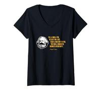 Womens Karl Marx Parody - How to Ruin a Business Opportunity V-Neck T-Shirt