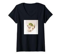 Womens Kashiwamochi, Siamese Mix Cat Sorara_001 V-Neck T-Shirt