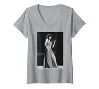 Womens Kate Bush Performing Wow For Swiss TV Lionheart Tour Of Life V-Neck T-Shirt
