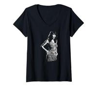 Womens Kate Bush Singing Wow TV Performance Lionheart Tour of Life V-Neck T-Shirt