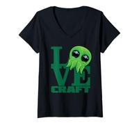 Womens Kawaii Baby Sea Monster - Fun Cute Mythical Creature Design V-Neck T-Shirt