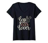 Women's Kawaii Pet Rabbit Owner Cute Bunny Lover Adorable Life V-Neck T-Shirt