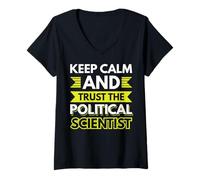 Women's Keep Calm and Trust the Political Scientist V-Neck T-Shirt