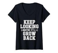 Womens Keep Looking Maybe It'll Grow Back Amputation Jokes - V-Neck T-Shirt