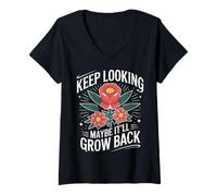 Womens Keep Looking Maybe It'll Grow Back Amputation Jokes - V-Neck T-Shirt