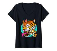 Women's Keep on Fighting Tiger V-Neck T-Shirt