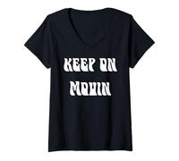 Womens Keep On Movin V-Neck T-Shirt