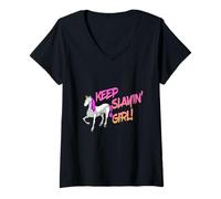Women's Keep Slaying Girl - Your Motto Statement V-Neck T-Shirt