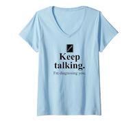 Women's Keep Talking I'm Diagnosing You Notebook Therapist Coworker V-Neck T-Shirt