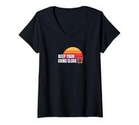 Womens Keep Your Coins Close secure private wallet crypto bitcoin V-Neck T-Shirt