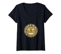 Women's Keeper of The Bees Honey Pollination Conservation V-Neck T-Shirt