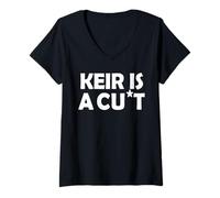 Womens Keir Starmer is a Cu t funny anti Starmer UK president V-Neck T-Shirt