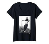 Women's Keith Flint The Prodigy Firestarter Shoot by Phil Nicholls V-Neck T-Shirt