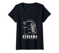 Women's Kendama Physics Equation Skill Toy Motion Diagram Japanese V-Neck T-Shirt