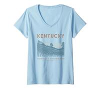 Womens Kentucky Slow Hills & A Bourbon Hush V-Neck T-Shirt