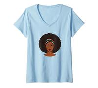 Women's Kenyan Flag. African Beauty V-Neck T-Shirt