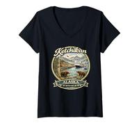 Women's Ketchikan Alaska Totem Pole Ketchikan Family Trip V-Neck T-Shirt