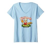 Women's Kettlemans Bagels Its Criminal Retro Bakery V-Neck T-Shirt