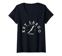Womens Key Largo Florida vacation Key Largo Florida keys vacation V-Neck T-Shirt