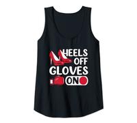 Womens Kick Boxer - Heels Off Gloves On Kick Boxing Girl Tank Top
