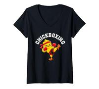 Women's Kickboxer Funny Kickboxing V-Neck T-Shirt