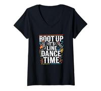 Womens Kickin Country Steps V-Neck T-Shirt