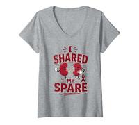 Women's Kidney Donor Organ Transplant Shared My Spare V-Neck T-Shirt