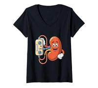 Women's Kidney Nurse Nephrology Nursing Team Dialysis Technician V-Neck T-Shirt