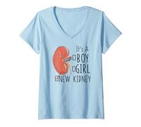 Womens Kidney Transplant Surgery Recovery Quote It's A New Kidney V-Neck T-Shirt