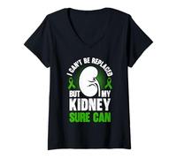 Womens Kidney Transplant Warrior Kidney Surgery Recovery V-Neck T-Shirt