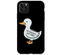 Womens Kids Funny No Thoughts Just Vibes Duck Lover Case for iPhone 11 Pro Max