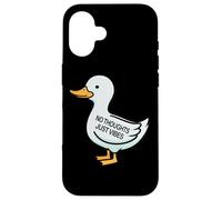 Womens Kids Funny No Thoughts Just Vibes Duck Lover Case for iPhone 16