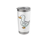 Womens Kids Funny No Thoughts Just Vibes Duck Lover Stainless Steel Insulated Tumbler