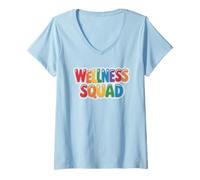 Women's Kids Wellness Squad P.E Gym PTA Nurse Class PT Workout Club V-Neck T-Shirt