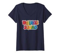 Women's Kids Wellness Squad P.E Gym PTA Nurse Class PT Workout Club V-Neck T-Shirt