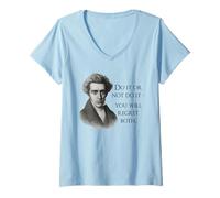 Womens Kierkegaard Quote Do it or not Philosopher Meme V-Neck T-Shirt
