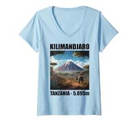 Women's Kilimanjaro Climb Tanzania Hike Summit 5895m V-Neck T-Shirt