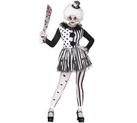 Women's Killer Clown Fancy Dress Costume Large Black
